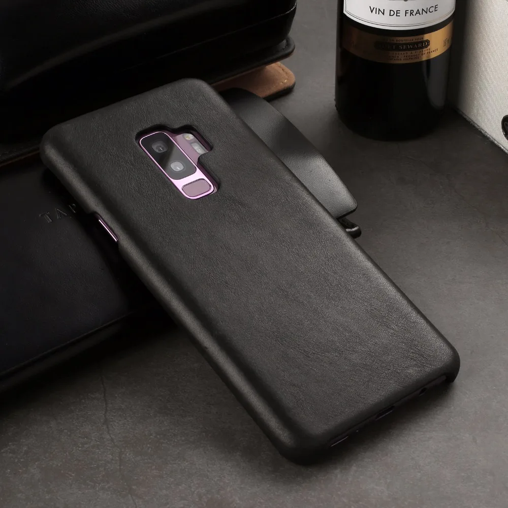 genuine leather phone cases For Sumsung S9 PLUS ultra thin back cover