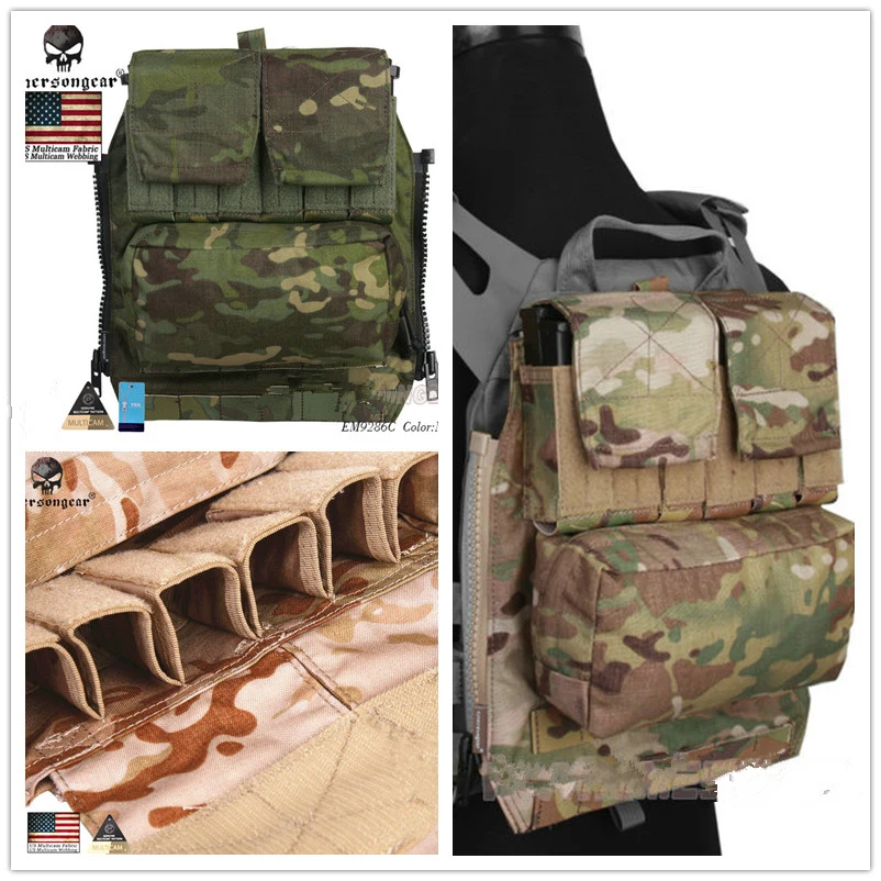 Emerson gear Back Pack на молнии панель для AVS JPC2.0 CPC Emerson тактический страйкбол Wargame Combat gear EM9286 мультикам койот черный