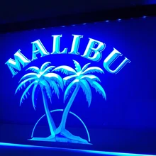 LE191-Малибу Rum Bar Pub светодиодный знак неонового света