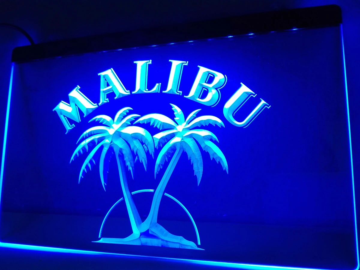 LE191- Malibu ром Бар Паб Новый светодиодный неоновый светильник знак | Дом и сад