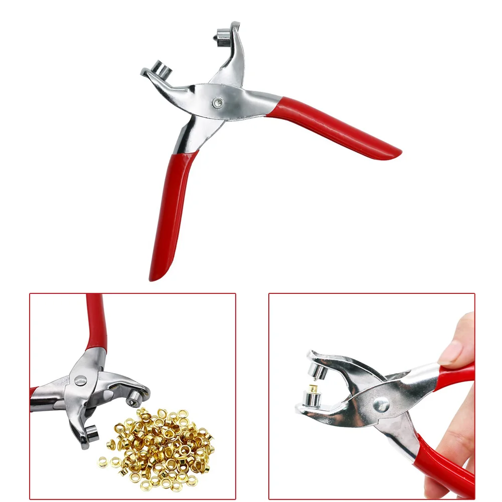 

New Hot Hole Rivet Punching Punch Clamp Eyelet Setter Plier Portable Durable Tool For Shoes Bag