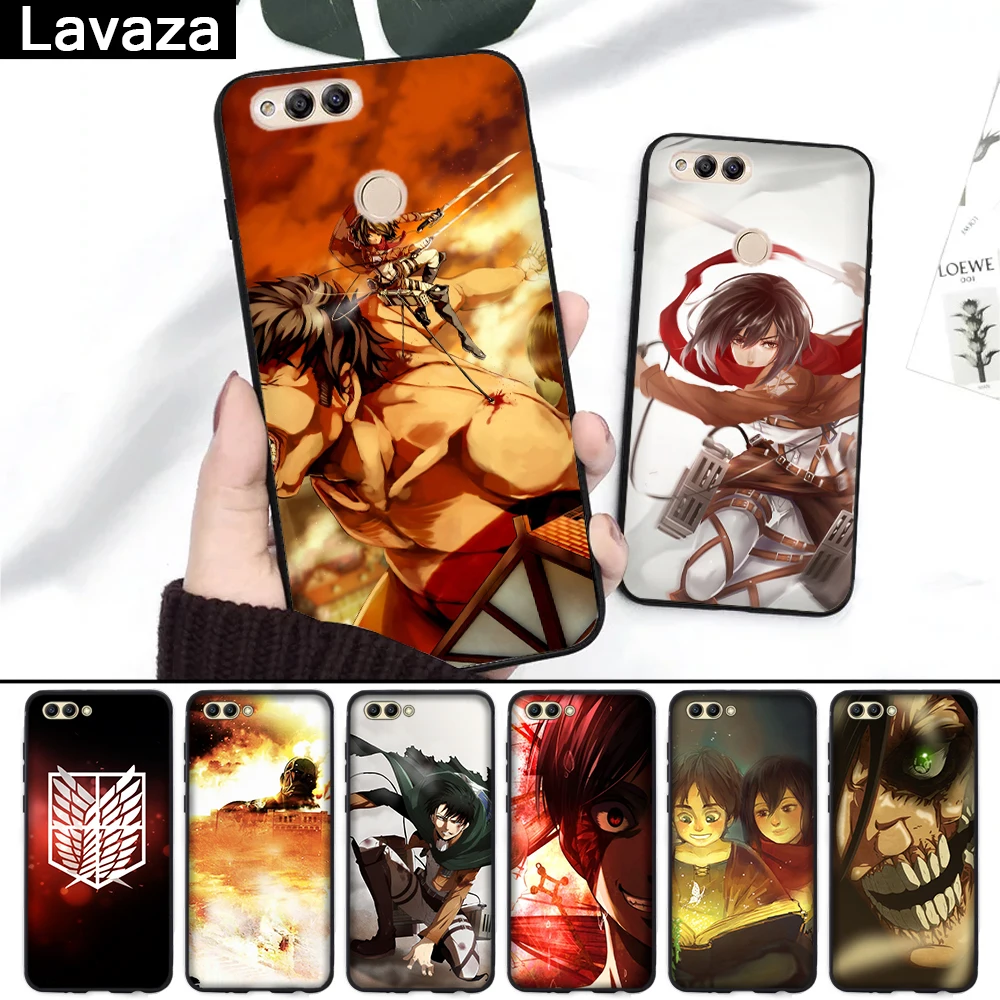 

Lavaza 134FF Attack On Titan Anime Silicone Case for Huawei Honor 6A 7A 3GB Pro 7X 8 Lite 8X 8C 9 Note 10