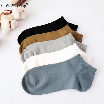 

5Pieces/lot Spring and summer new men's casual cotton socks invisible sports socks low-cut liners socks