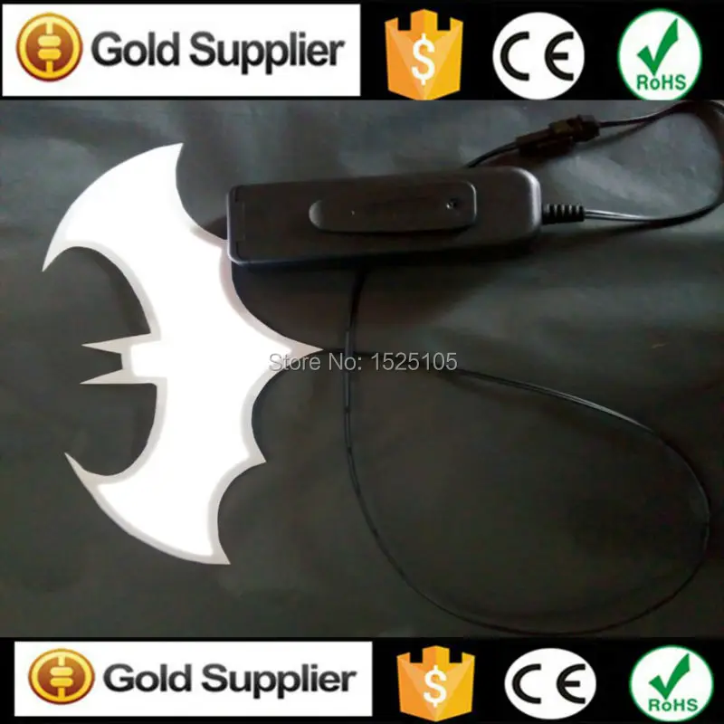 

18*8.5cm batman design white color el backlight panel el sheet el foil with 2pcs AA battery inverter