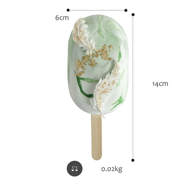 Ins пончик изысканный подарок для девочки зеленое искусственное мороженое торт имитационный хлеб украшение окна поддельные закуски мороженое - Цвет: G