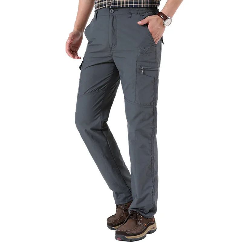 Kaufen Schnell Trocken Casual Hosen Männer Sommer männer Taktische Cargo Pants Armee Militärischen Stil Hosen Männlichen leichte Wasserdichte Hose