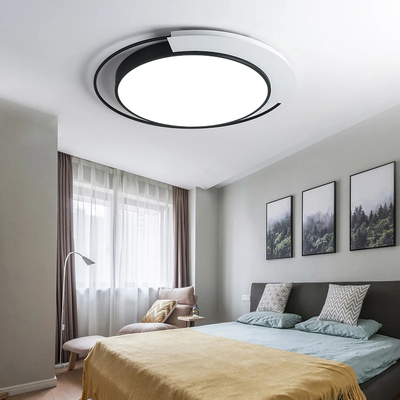 

Modern / ultra-thin LED ceiling light for living room bedroom study kitchen LED lighting ceiling Lamp household lamp black white