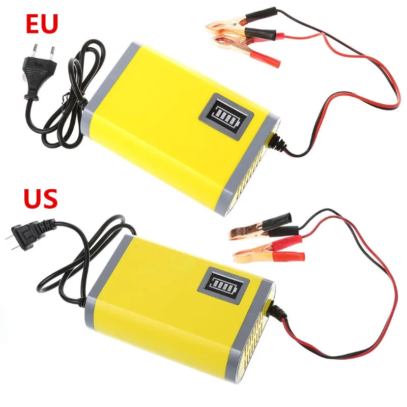 US/EU Plug Car Battery Charger 12V 6A Fully-automatic Car motorcycle battery charger Adaptor Power Supply