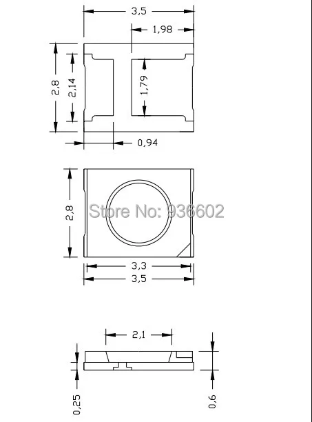 HONGLI TRONIC светодиодный подсветка 1210 3528 2835 1W 6V 111LM холодный белый lcd подсветка для ТВ приложения