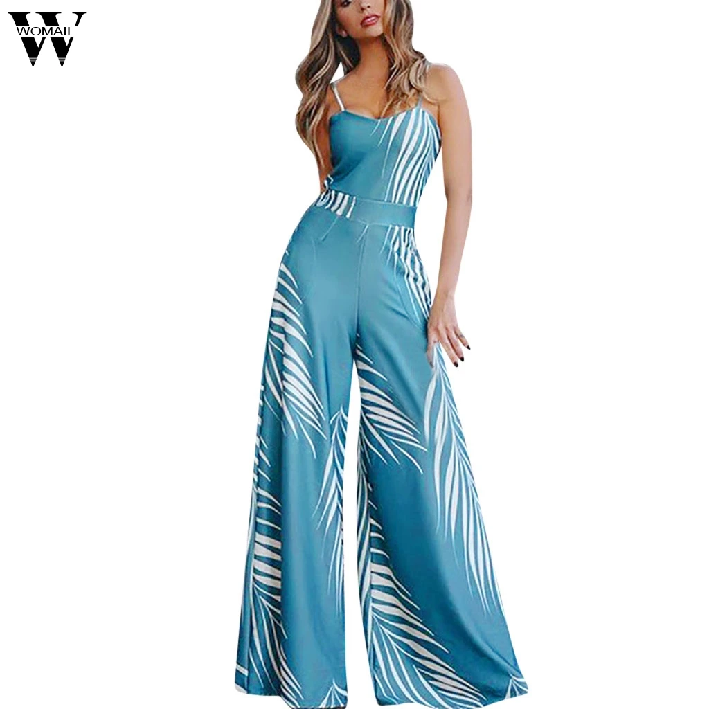 Womail ارتداءها المرأة الصيف عارضة الأزياء الأزهار طباعة سيدة حبال أكمام بذلة Playsuit وزرة جديد 2019 M5 Womail ارتداءها المرأة الصيف عارضة الأزياء الأزهار طباعة سيدة حبال أكمام بذلة Playsuit وزرة جديد 2019 M5