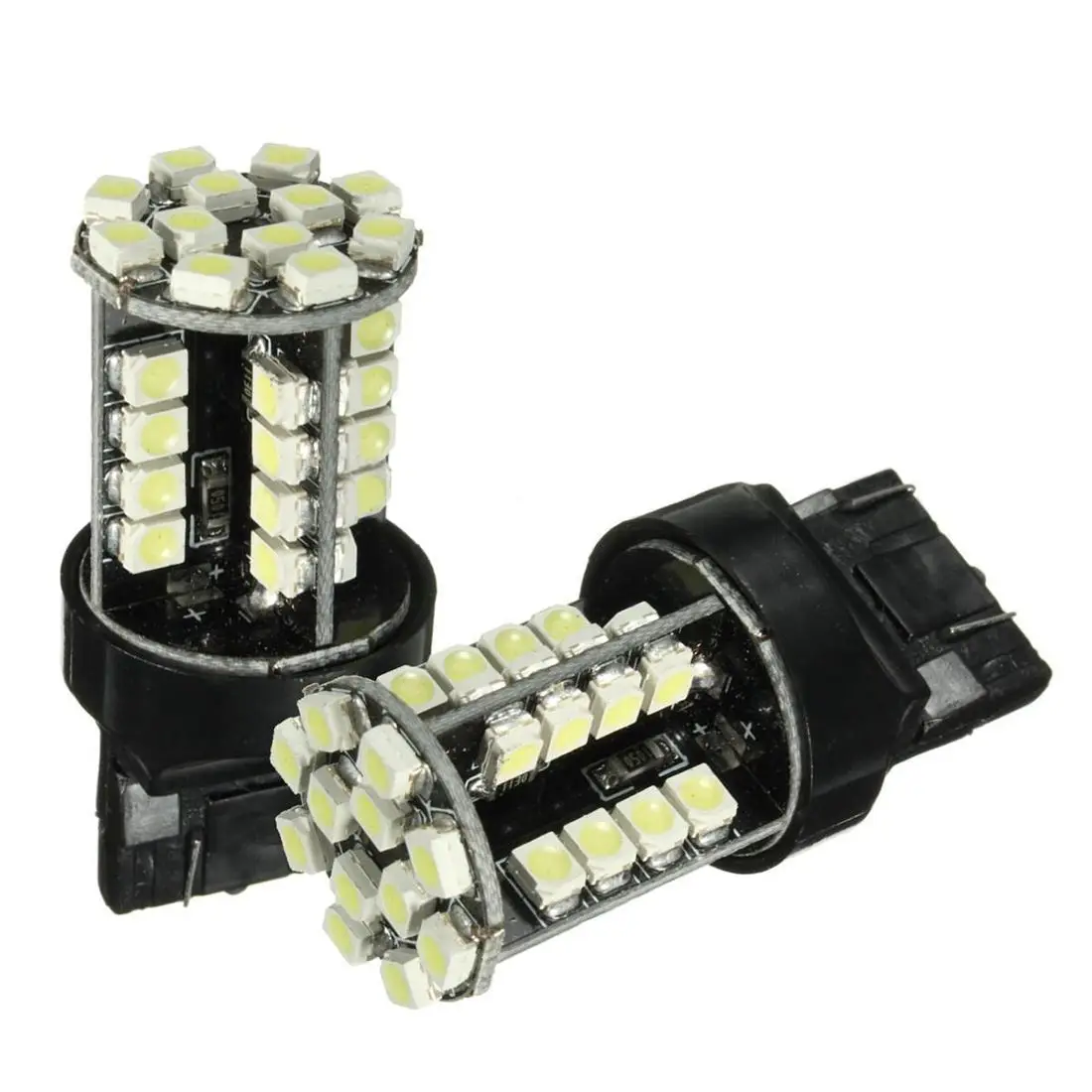 2x 7443 580 T20 44 SMD White LED DRL Daytime Running Light Bulb Canbus