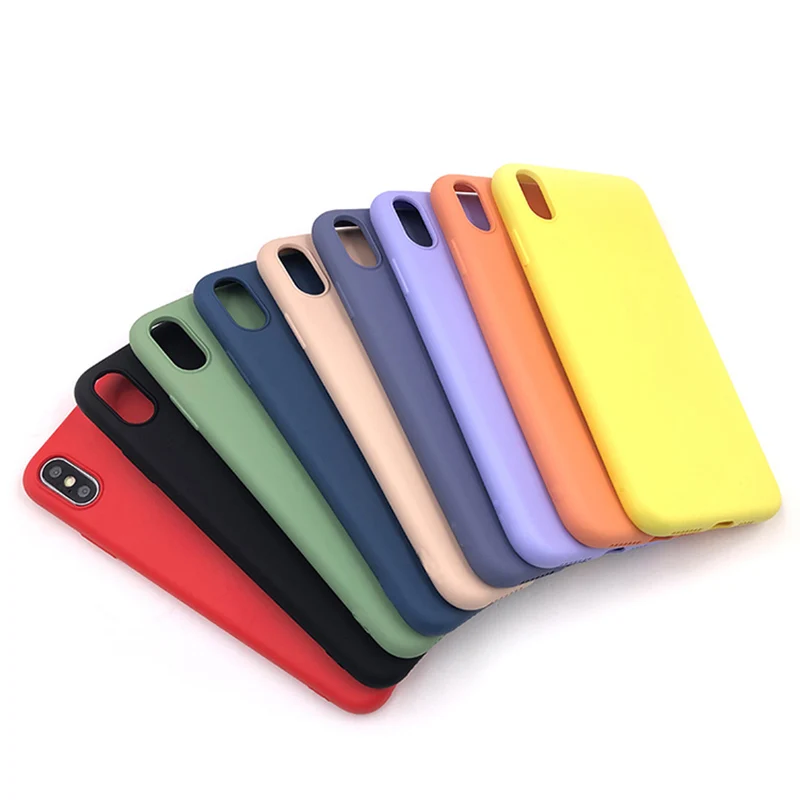 

Candy Color Silicone Case For Samsung Galaxy S10e S8 S9 S10 Plus Note 9 8 Soft TPU Back Cover Plain Color Protective Coque