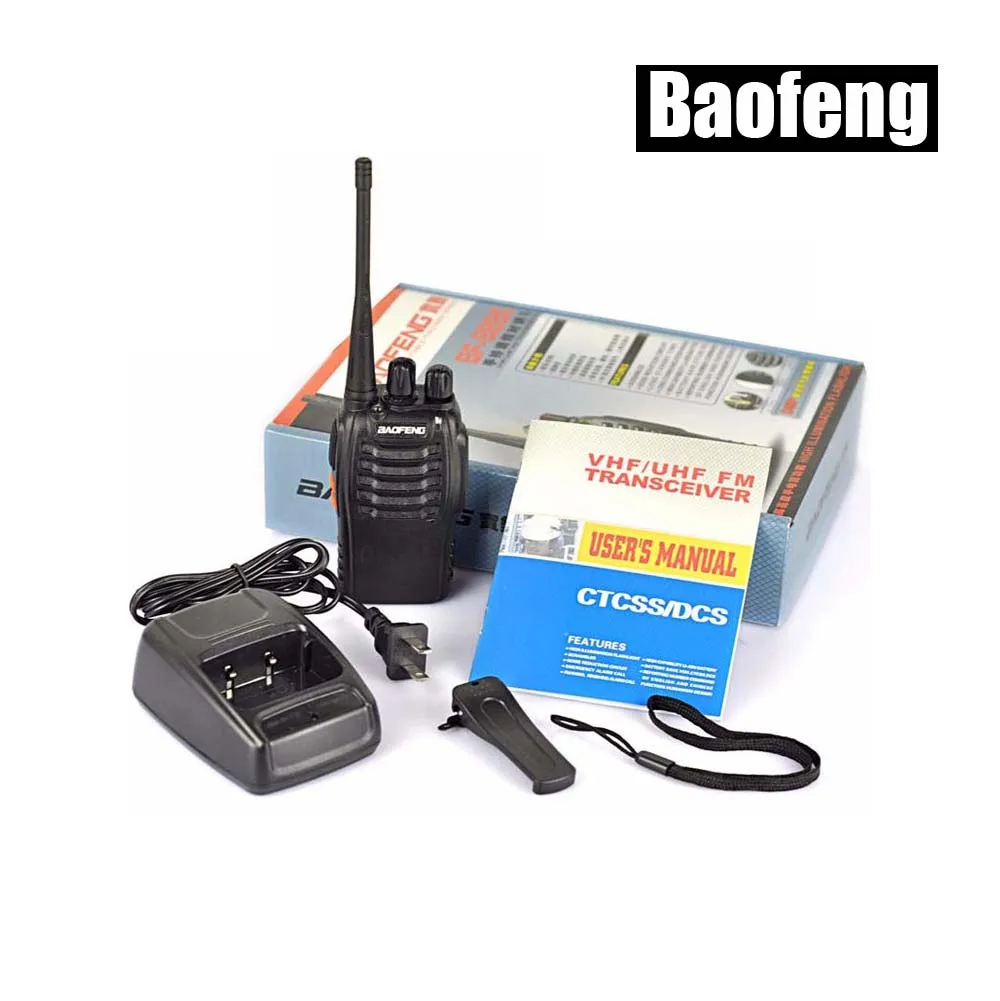 Черный BAOFENG BF 888S UHF: 400 470 МГц Профессиональный портативный двухсторонний