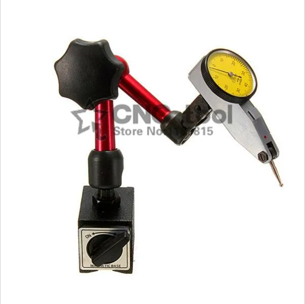 

2 IN 1 Dial Indicator 0-0.8mm/0.01mm With Mini Universal Flexible Magnetic Base Dial Test Indicator