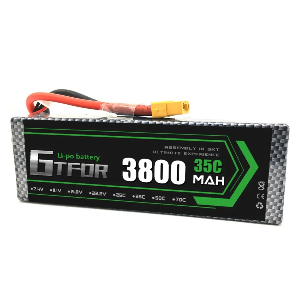 Жесткий чехол DXF 3800 мАч Lipo 35C 2S 7 4 В литиевая батарея ПВХ высокой мощности