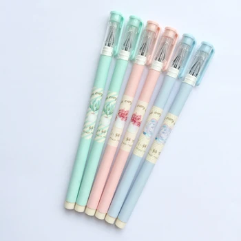 

3X Fresh Meat Plants Gel Pen Rollerball Pen School Supply Student Stationery Black Ink 0.5mm