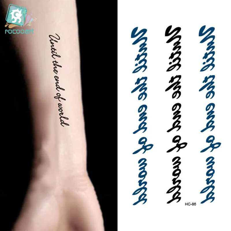 

HC1086 Waterproof Temporary Tattoo Stickers Men And Women Sexy Arm Shoulder Personalized Letter Designs Tattoos Sticker Decals