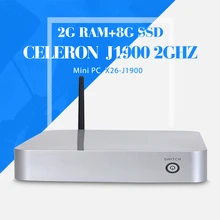 Окна 7 тонкий клиент завод клавиатура проводная вентилятор мини-компьютер celeron J1900 2 ГБ оперативной памяти 8 ГБ ssd клиент