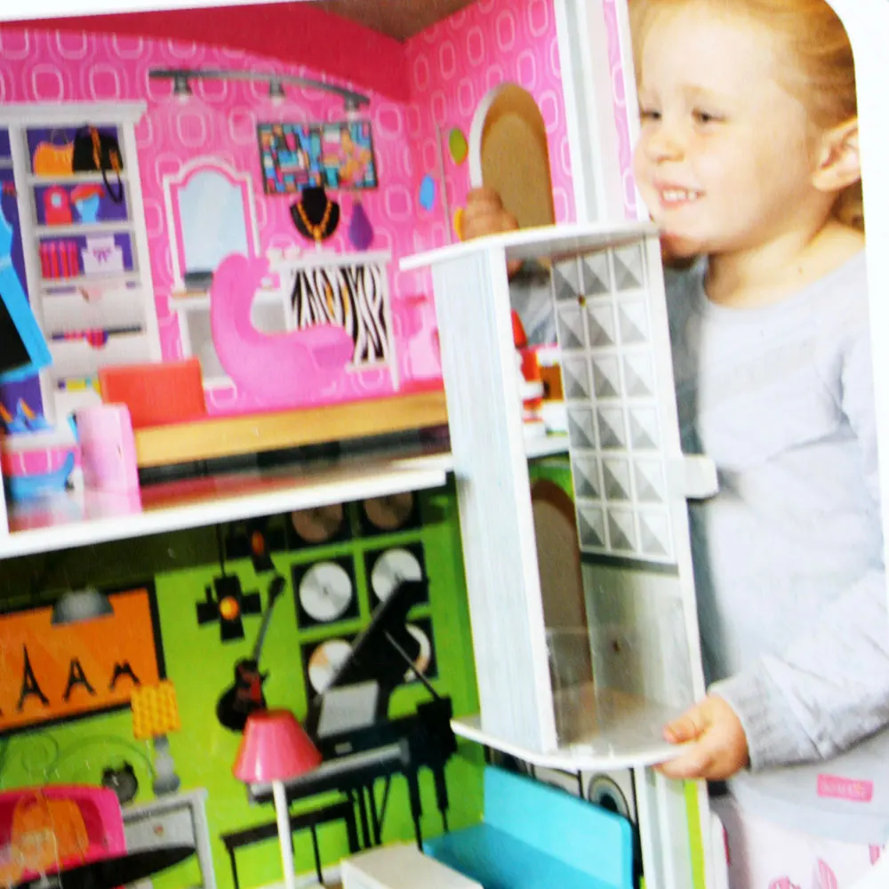 110CM Wooden Dollhouse Kit with Furniture Working Elevator Diy Pretend Play Toys Perfect Gift Doll House Large Toy for Girl 110CM Wooden Dollhouse Kit with Furniture Working Elevator Diy Pretend Play Toys Perfect Gift Doll House Large Toy for Girl