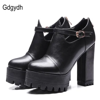 

Gdgydh Spring Office Shoes Women High Heels 2020 New Ankle Strap Platform Women Pumps Zipper Russian Ladies Shoes Big Size 42