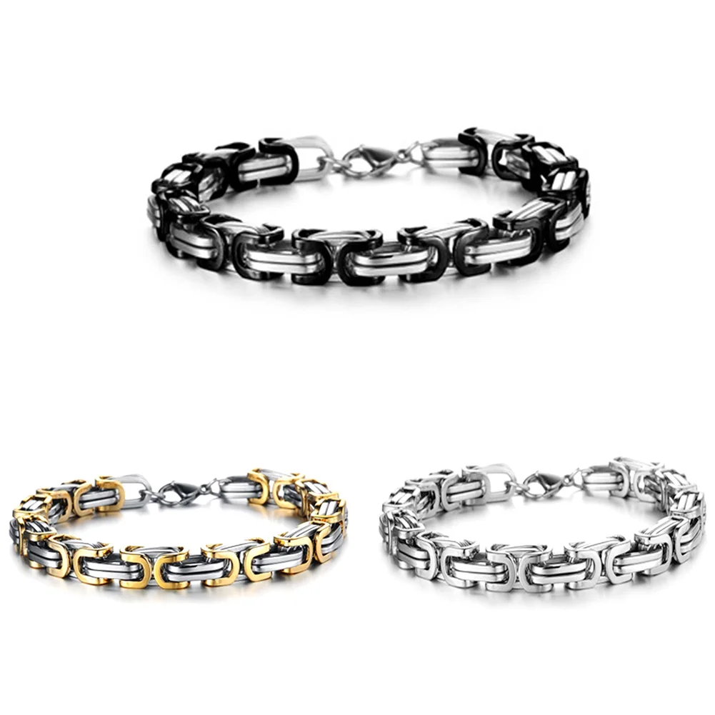 Men's Bracelets Gold Chain Link Bracelet Stainless Steel Wholesale High Qualityin Chain & Link