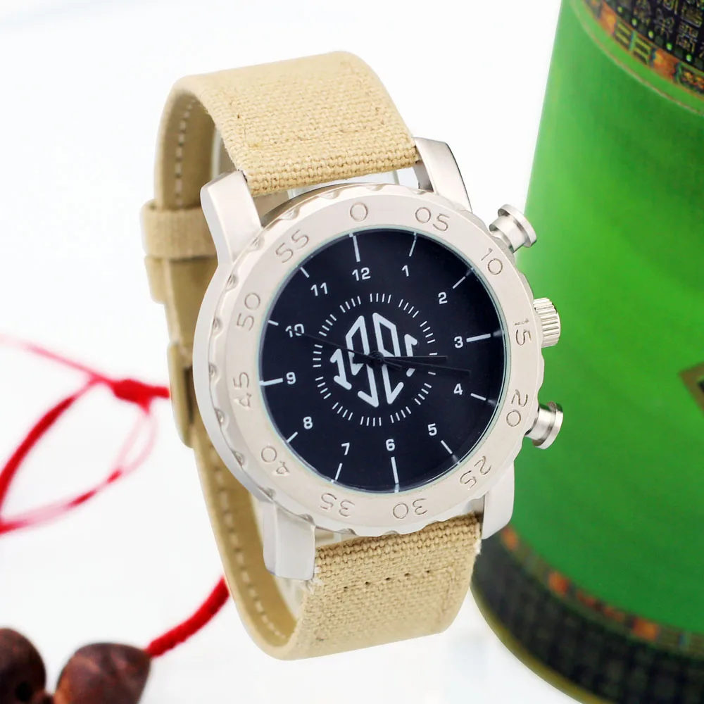 

2018 clock Soldier Military Quartz Canvas Strap Fabric Watch Casual Scale Dial Analog Wristwatch Men
