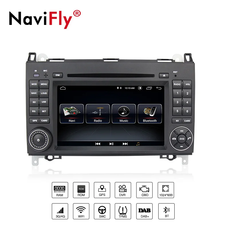 2 Din Android9 автомобильное радио для машины DVD gps головное устройство Mercedes Benz B200 B Class