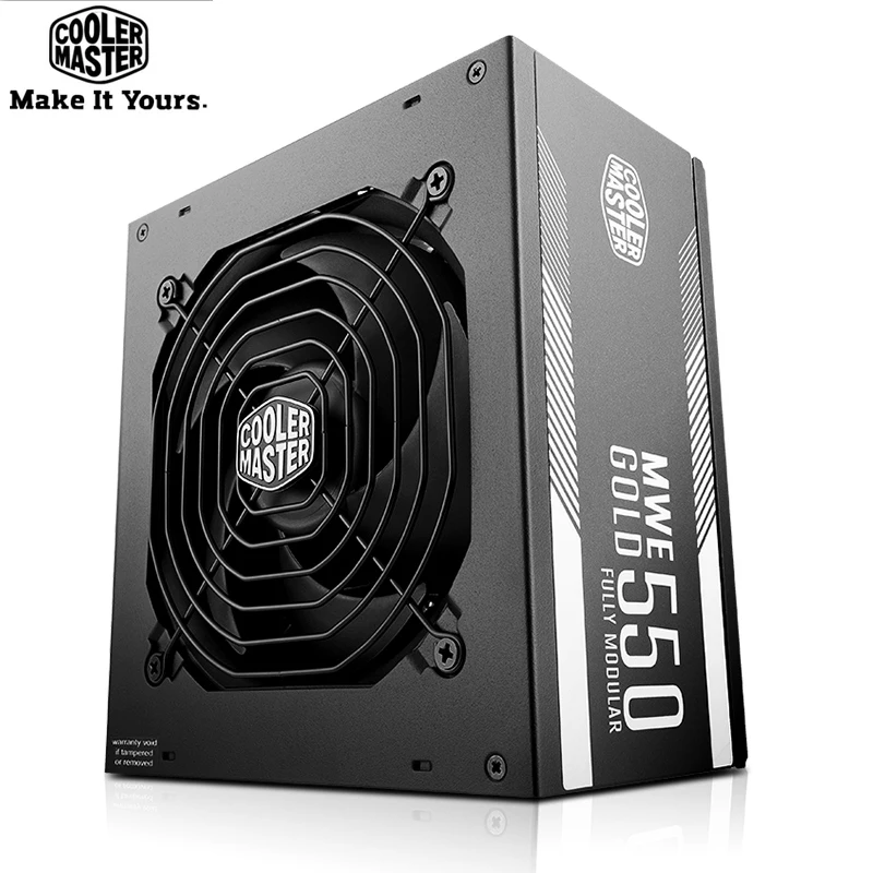 Cooler Master, полный модуль, компьютерный источник питания, номинальная мощность 550 Вт, 550 Вт, 12 см, тихий вентилятор, 12 В, ATX PC PSU GOLD 80 PLUS, для игр и офиса