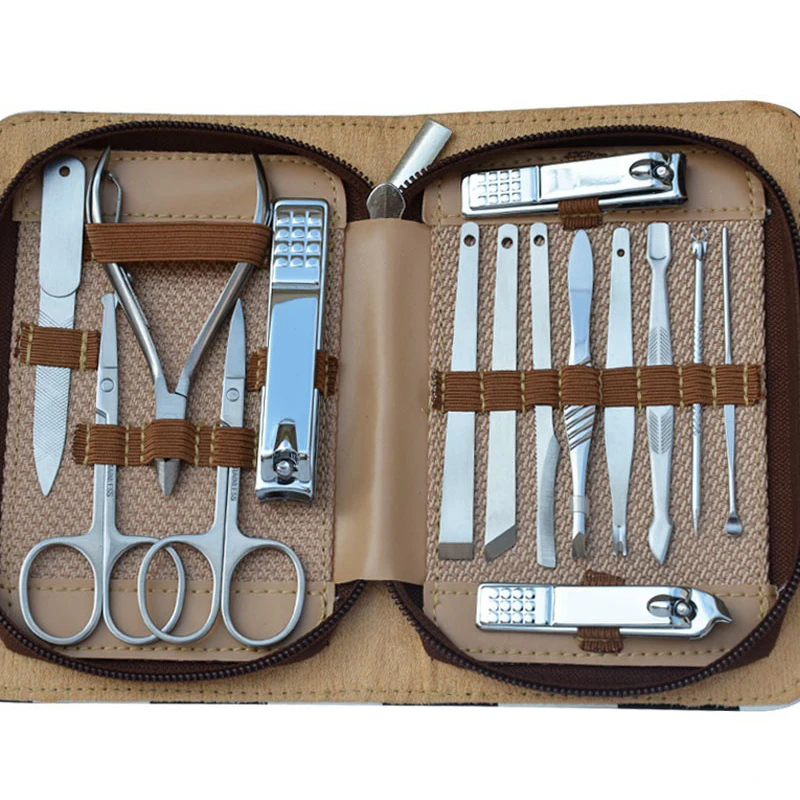 15pcs-set из Красота Маникюр Наборы Нержавеющая сталь Nail Clipper Профессиональный