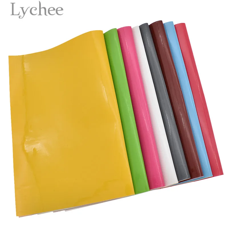 Lychee Life 29x21 см A4 зеркальный из ПВХ кожа ткань сплошной цвет искусственная кожа ткань DIY материал для сумок одежды