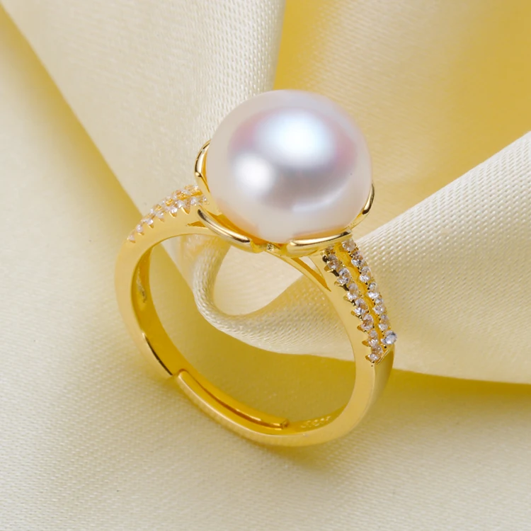 Kopen Hot Groothandel 925 Sterling Zilveren Parel Ringvinger Ring Instellen Verstelbare Ring Bevindingen Sieraden Onderdelen Fittings Accessoires