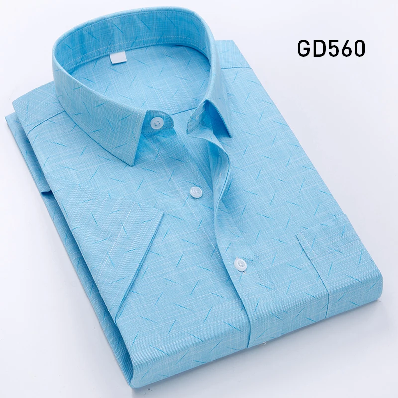 Летние деловые мужские удобные повседневные рубашки с имитацией линии, Качественная мужская рубашка с коротким рукавом, Chemise Homme