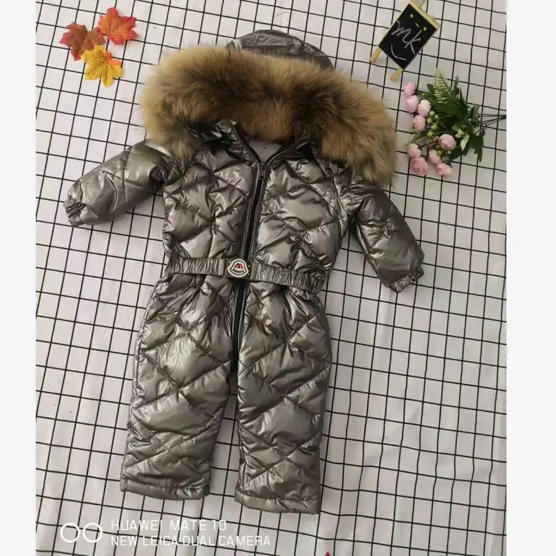 

Childrens Down Jacket Winter Hooded Snow Wear Thicker Warm Outerwear Nature Real Fur Collar Modis Kids Clothes Down Jacket Y1710