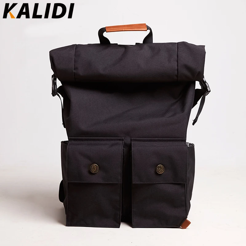 KALIDI водонепроницаемая сумка для ноутбука рулон-Топ Закрытие ноутбука ноутбук компьютер рюкзак для мужчин и женщин школьный рюкзак для пеших прогулок