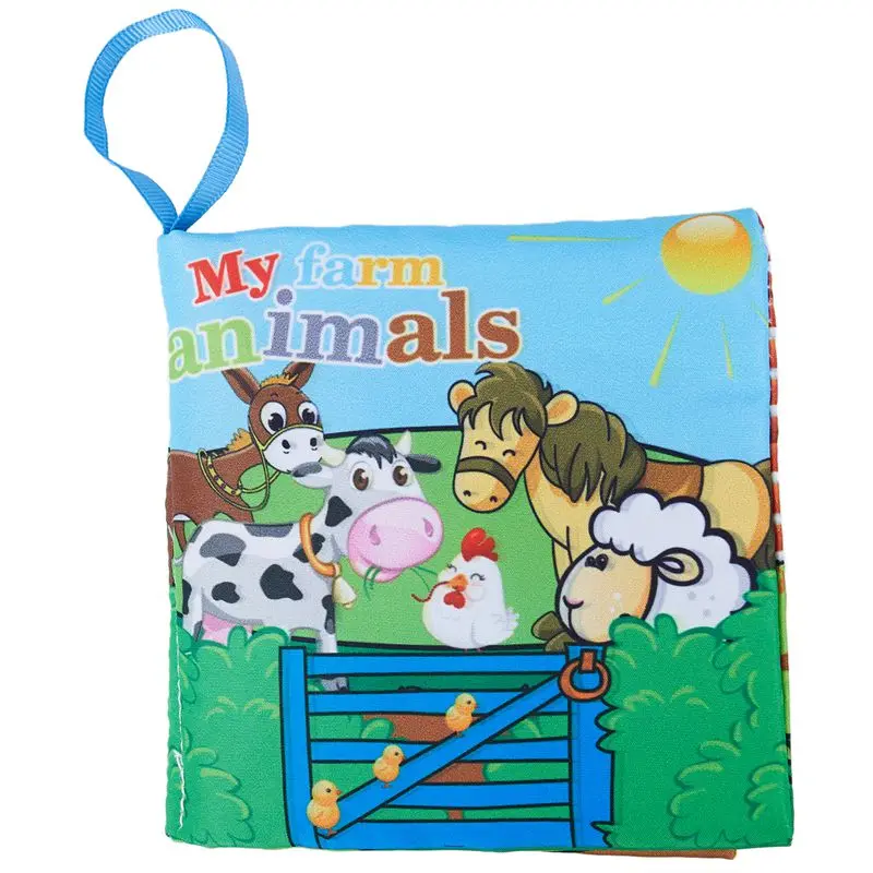 

Baby Early Childhood Education Toys, Environmental Cloth Books Hard to torn Poultry animals