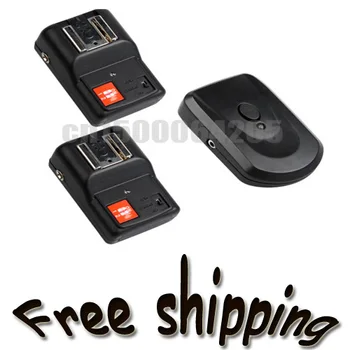 

PT-04GY Channel Wireless Remote Flash Trigger Set for Canon for Nikon for Sigma with 1 Transmitter +3 Receivers +1 Sync Cord