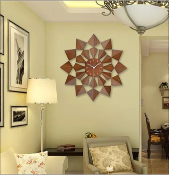 

Needle Quartz Watches Hanging The Wall Clocks Living Room Modern Decoration Crafts Gifts Nordic Clock Metal Wood Color