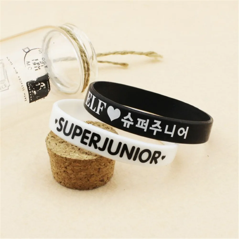 KPOP Super Junior SJ SuJu SuJr E.L.F желе Для мужчин или Для женщин браслет Y2275