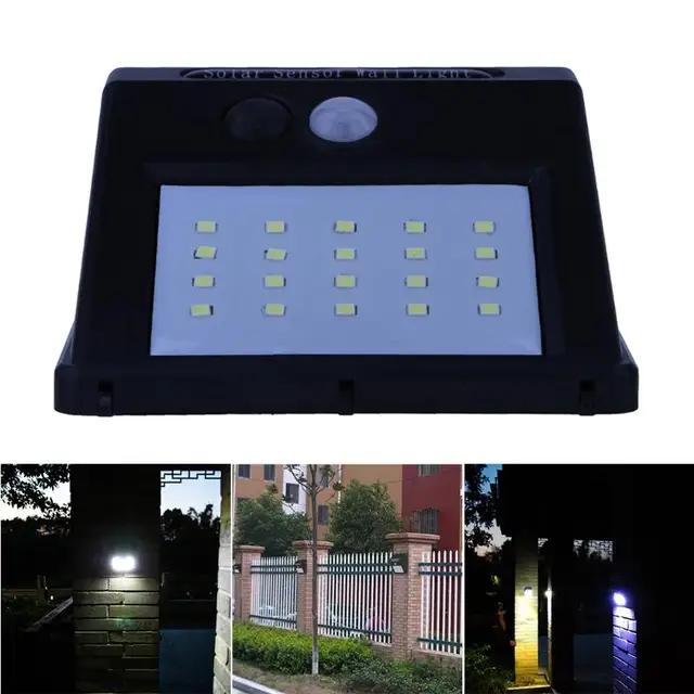 led outdoor sunlight lamp waterproof solar power human motion sensor