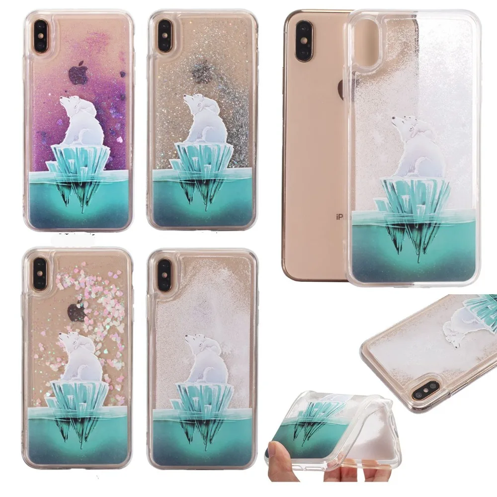 

Dynamic Quicksand Glitter Bling soft TPU Case for iPhone 6 6S plus 7 8 X 10 XS MAX XR Cover For Samsung S6 S7 edge s8 s9 plus