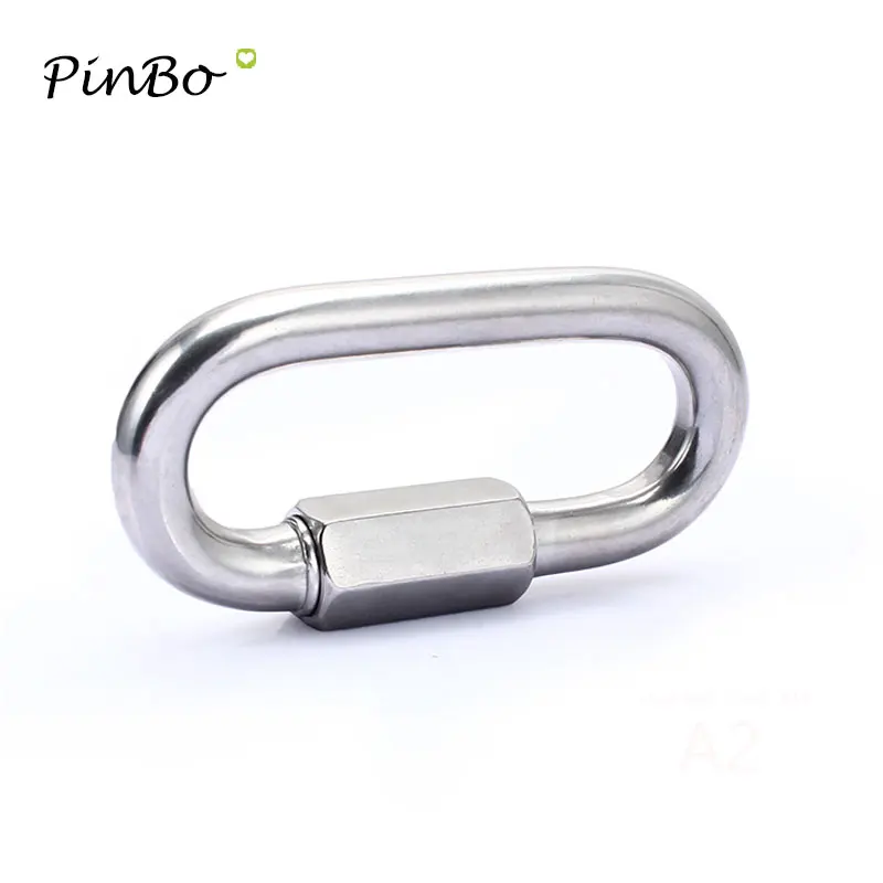Chain Connector Keychain Buckle Proteus Stainless Steel D Shape Quick Link 5/16 inch Pack of 5
