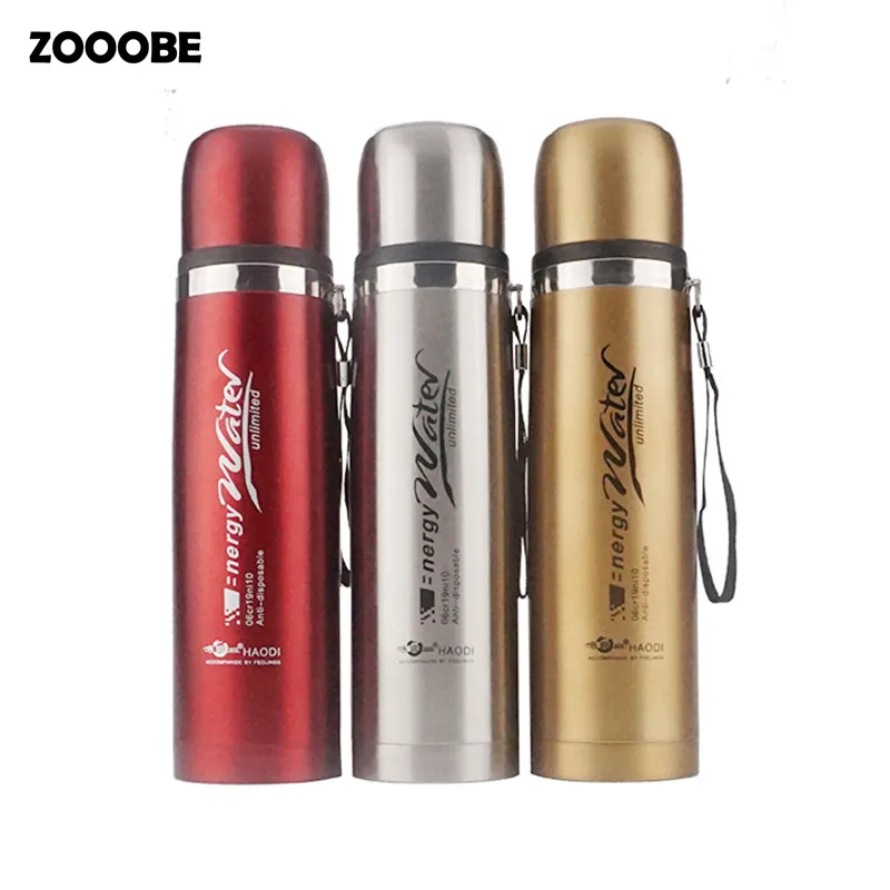 ZOOOBE 1000ML Large Capacity Stainless Steel Thermo Tumbler Vacuum flask Insulated Thermos