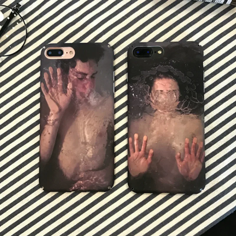 

2018 Fashion Vintage Painting Hard Pc Back Cover for Iphone 7 8plus Abstract Patterned Phone Case for iPhone 6 6s 8 Plus X Cases