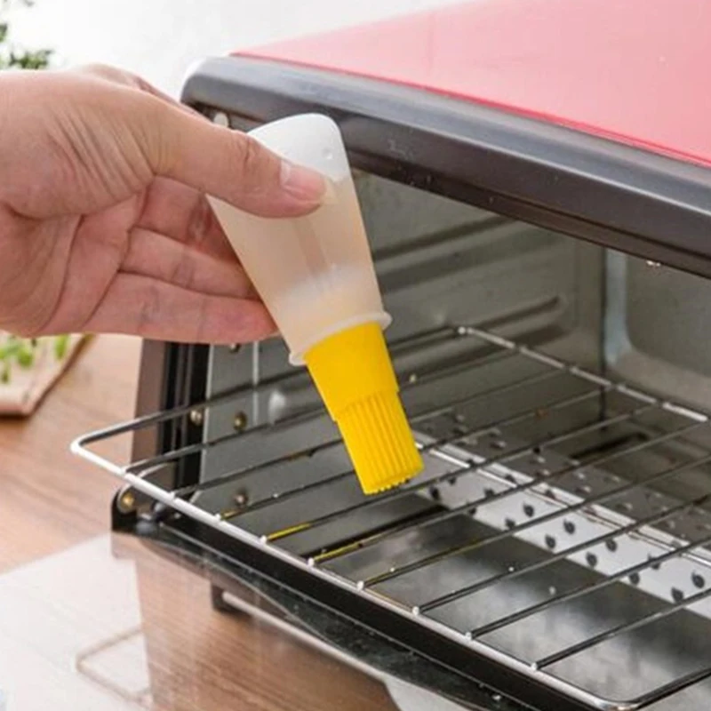 Portable Flapjack Barbecue Oil Brushes Silicone Baking Kitchen Oil Brush High Temperature kitchen utensils