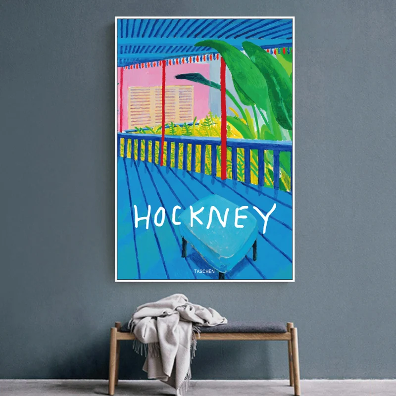 

David Hockney Taschen Modern Oil Painting bstract Colorful Canvas Art Paintings Posters Wall Art Prints Living room decor pop