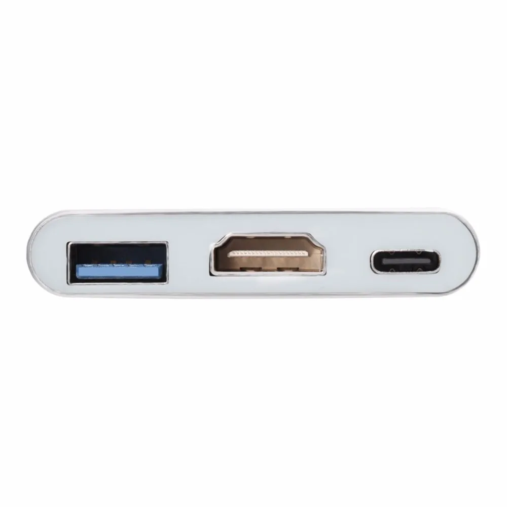 Kebidu HD USB концентратор 5 Гбит/с 3 в 1 USB 3,0 Тип C Женский до 4 к HDMI мульти кабель адаптер конвертер для Macbook мультимедиа, ТВ