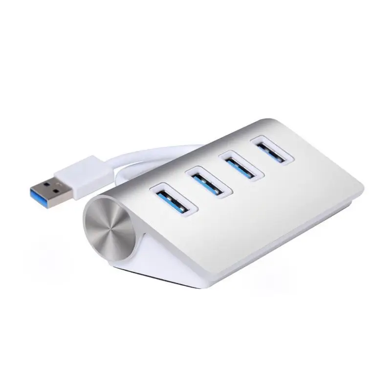 Алюминиевый 4 порта USB 3,0 высокоскоростной мультихаб разветвитель адаптер кабель расширения для ПК ноутбук адаптер usb-хаб