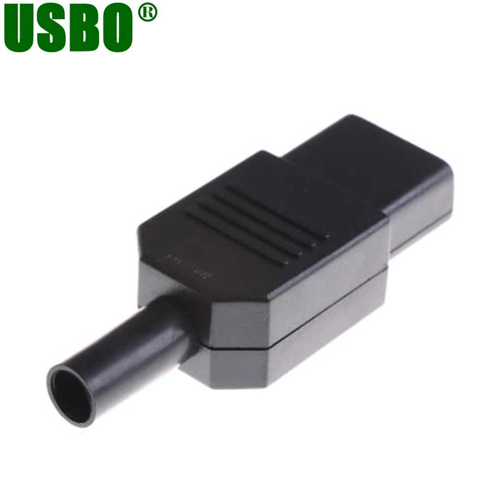 New DIY 10A 250V Black IEC C13 C14 female male Plug Rewirable Power Connector 3 pin AC Socket one pair