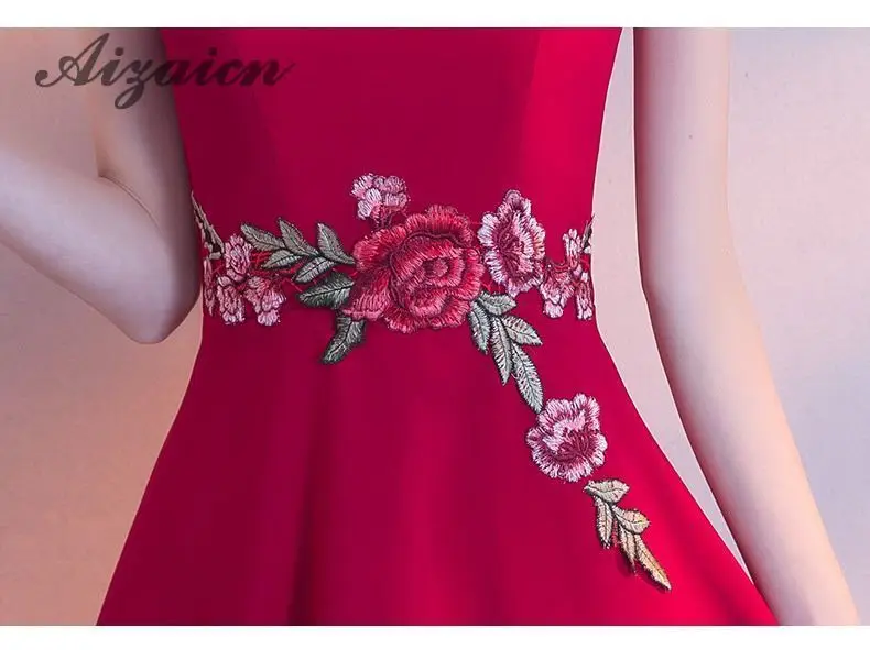 Красный невесты китайский свадебное платье Для женщин вышивка Cheongsam Винтажные наряды традиционный рукавов Qipao вечернее платье Китай