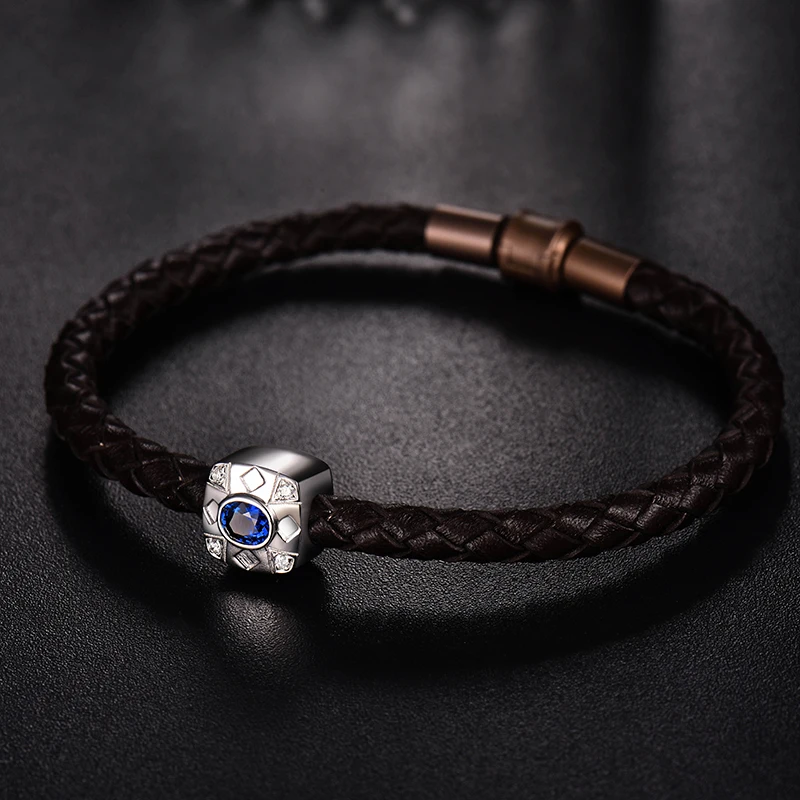LANMI цельный 18Kt белый золотой Натуральный Синий сапфир мужской браслет настоящий бриллиант ювелирные изделия для мужчин